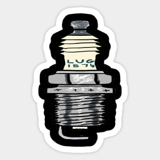 Spark Plug Mechanic Sticker